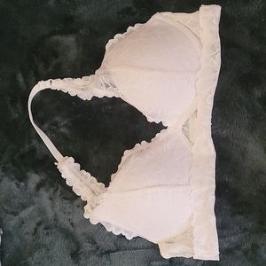 Lace halter pushup bralette